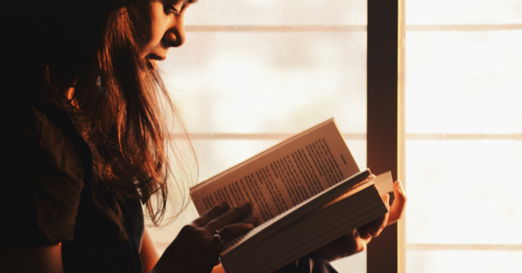A women reading